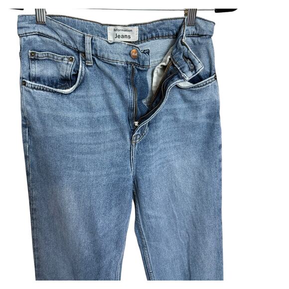 Reformation Liza High Straight Blue Jeans High Waist Size 28 Straight Leg - Picture 4 of 5